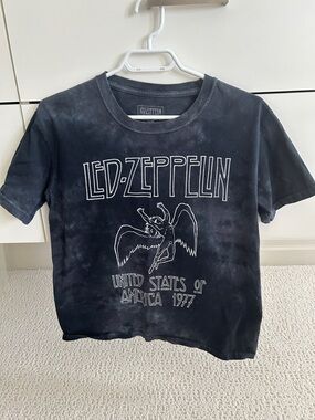 Led Zeppelin- Black Tie-Dye Kids Graphic Tee